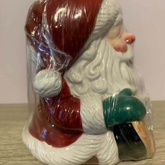 NEW Fitz & Floyd Essentials Ceramic Jolly St. Nick w/Candle - Picture 3 of 7